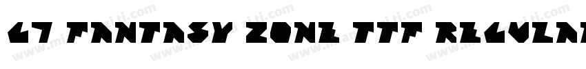 G7 Fantasy Zone TTF Regular字体转换